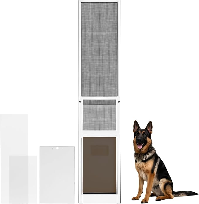 XL Dog Door for Sliding Glass Door, Extra Large Patio Doggy Door Insert for by Famigropetsupplies
