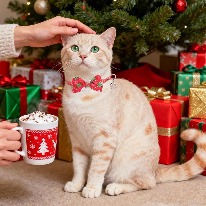 SCENEREAL Christmas Cat Bandana Collar - Image 7