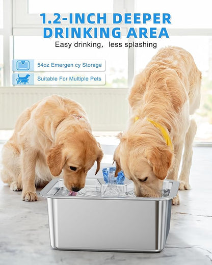 Lesotc Dog Water Fountain for Large Dogs, 11L/3Galon Stainless Steel Large Pet - Image 7