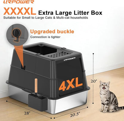 XXXXL Stainless Steel Cat Litter Box - Image 2