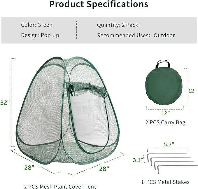 2PCS Mesh Plant Protector Tent from Animals - Image 2