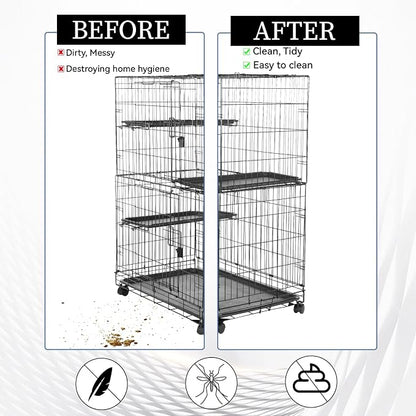 2PCS Adjustable Bird Cage Cover, Bird Cage Seed Catcher, Large Birdcage Cover - Image 5