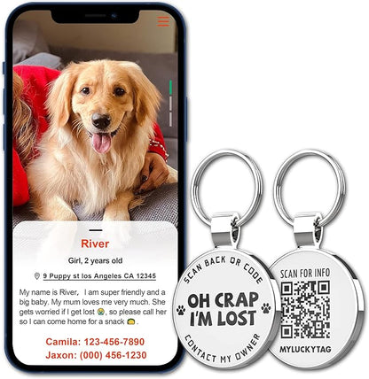 MYLUCKYTAG QR Code Pet ID | Personalized Dog & Cat Collar Tag | Online Profile - Image 4