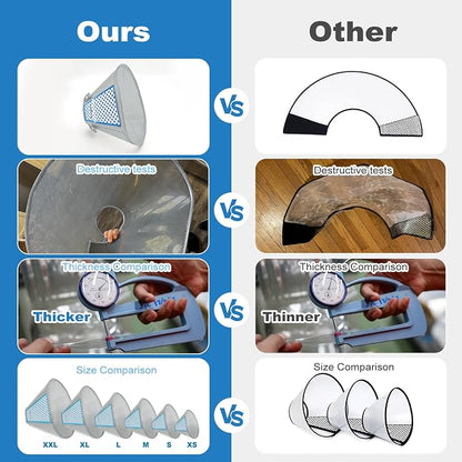 Supet Dog Cone Collar Adjustable After Surgery, Comfortable Pet Recovery Collar - Image 4