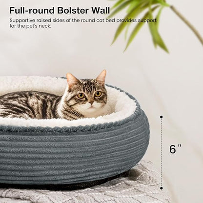 Love's cabin Round Donut Cat and Dog Cushion Bed, 20in Pet Bed - Image 6