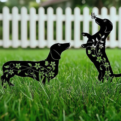 Dog Garden Decor for Outside, Dachshund Gifts for Dog Lovers, Rust Proof Metal - Image 3
