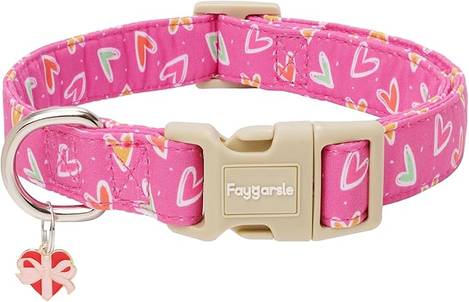 Faygarsle Valentine's Day Dog Collar, Adjustable Pet Collar by Faygarsle