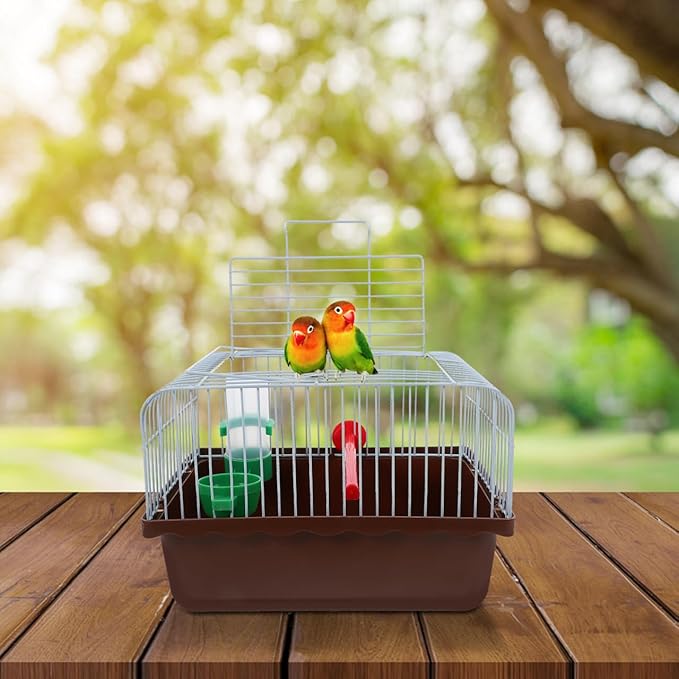 BESPORTBLE Portable Bird Cage for Lovebirds Spacious Travel Carrier - Image 9