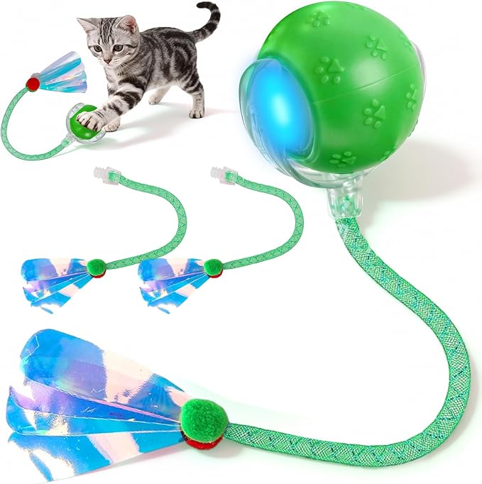 Rocfish Interactive Cat Toy for Indoor Cat, Smart Automatic Cat Chase Ball Toy by Unknown