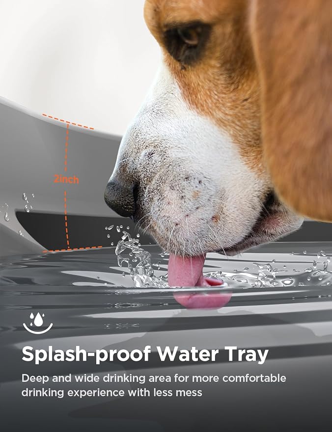 7L/1.8Gal Dog Water Fountain for Large Dog, FEELNEEDY Dog Water Bowl Dispenser - Image 3