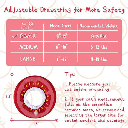 ANWA Adjustable Cat Cone Collar Soft, Cute Cat Donut Collar After Surgery - Image 2