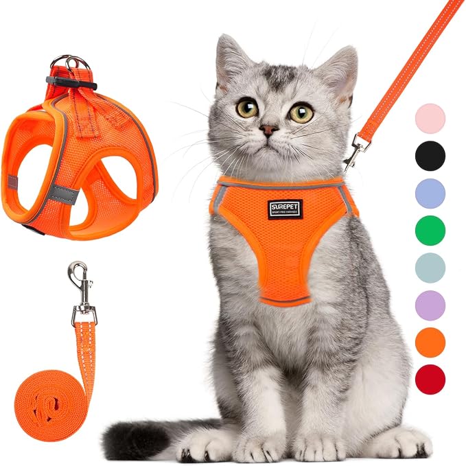 Cat Harness and Leash Set, Soft and Breathable Vest by Unknown