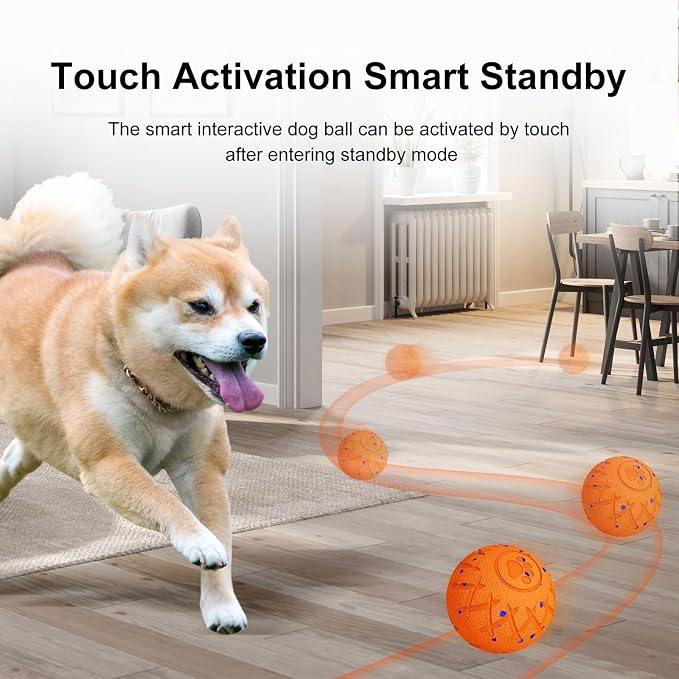 Interactive Dog Ball, Bouncing and Rotating, Silent Foam Material, IP54 - Image 7