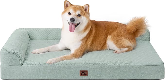 EHEYCIGA Memory Foam Dog Bed Large Size Dogs, Orthopedic Dog Bed Large by EHEYCIGA