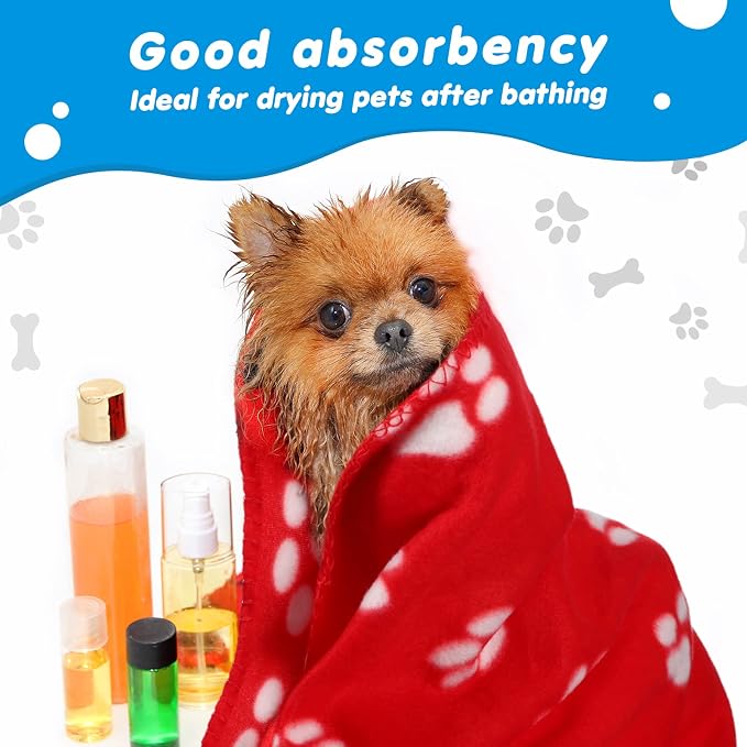 Chumia 28 Pieces Puppy Blanket Bulk Small Fleece Pet Blanket - Image 7