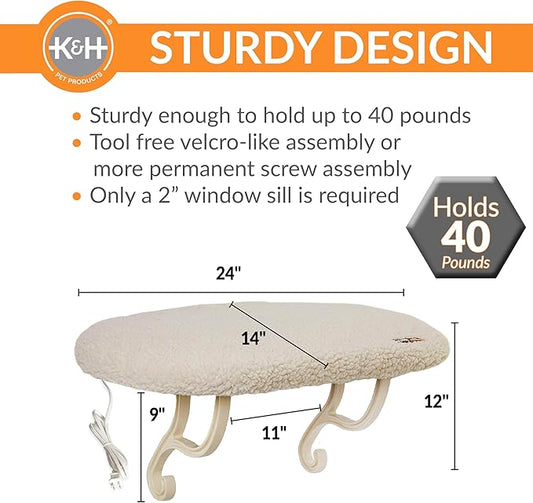 K&H Pet Products Kitty Sill Heated Cat Window Perch - Image 2