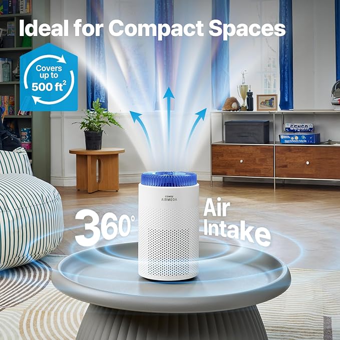 COWAY Air Purifiers for Bedroom Home up to 450 ft², Particulate Filter for Smoke - Image 2