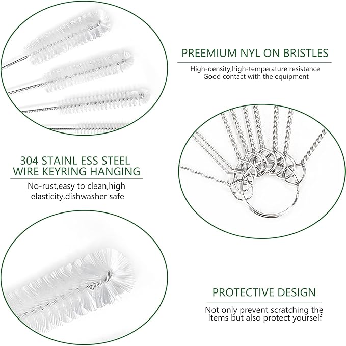 CiaraQ Bottle Cleaning Brushes, 8 Inch Nylon Tube Brush Set, Cleaner - Image 4