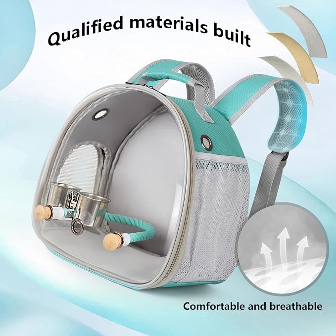 Small Bird Travel Backpack Carrier Cage, Backpack to Transport Backpack Carrier - Image 5