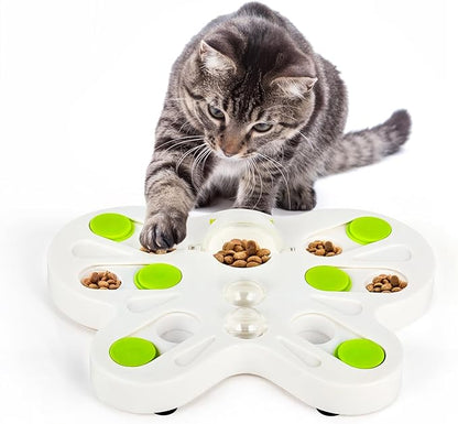 ALL FOR PAWS Interactive Cat Puzzle Feeder – Butterfly Shape Slow Feeder & by Home