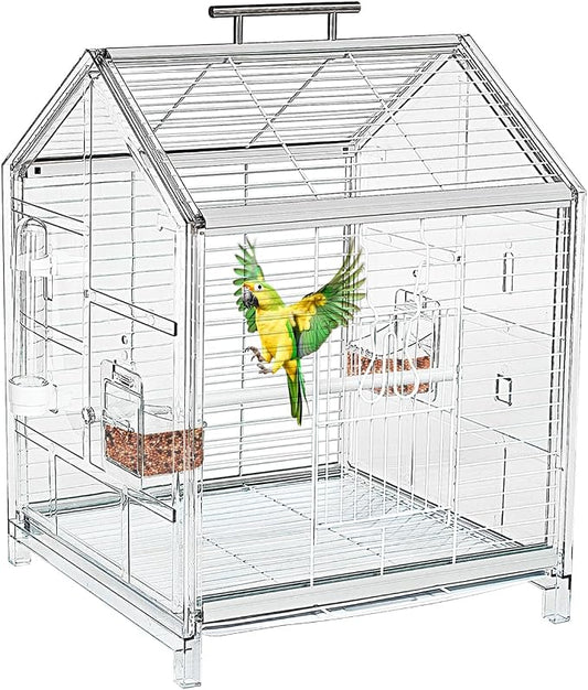 20.5 inch Small Bird Cage, Parrot Cage, Portable Bird Carrier, Travel Carrier by AideeGrowth
