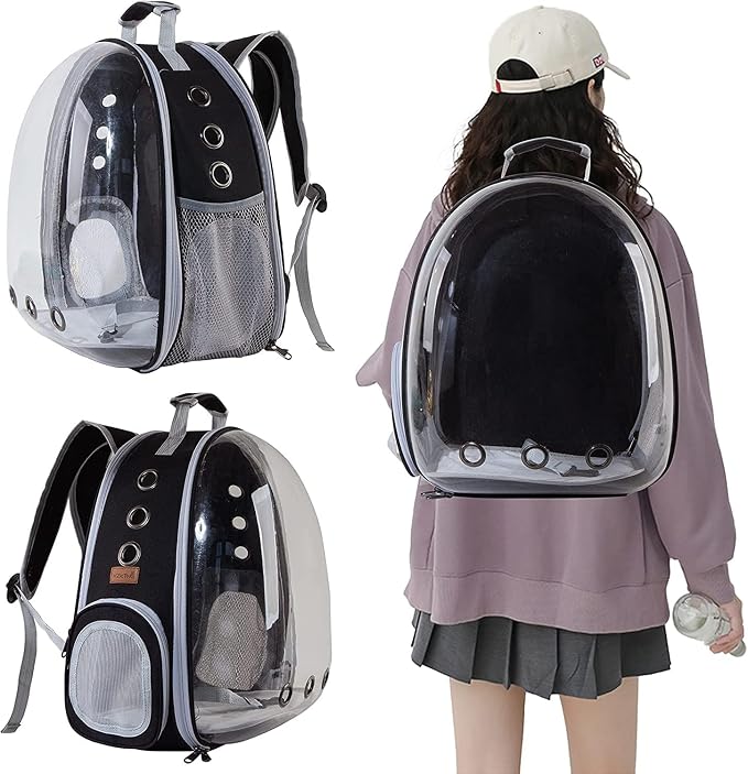 Cat Backpack Carrier Bubble Bag, Transparent Space Capsule Pet Carrier Dog - Image 7