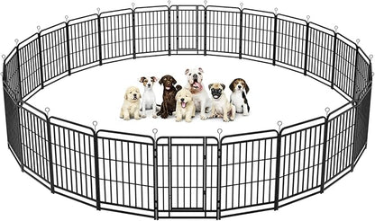 Heavy Duty Dog Playpen: 24 Steel Panels 40" Height, Square Steel Pipe by Committedtobetterpetlife