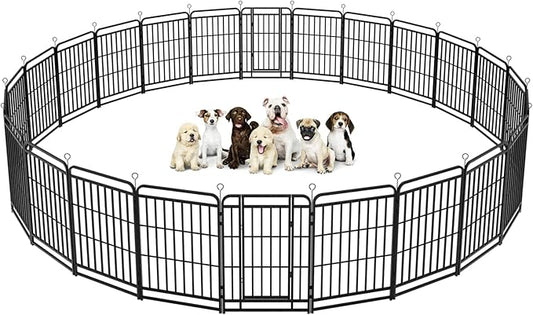 Heavy Duty Dog Playpen: 24 Steel Panels 40" Height, Square Steel Pipe by Committedtobetterpetlife