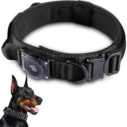 2025 Upgrade Waterproof AirTag Dog Collar, Military Tactical Dog Collar by ODOKELE