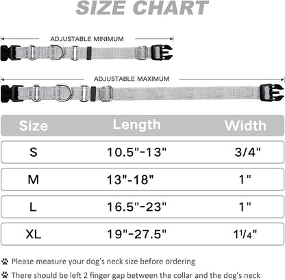 Martingale Dog Collar, Adjustable Nylon Reflective Collar - Image 4