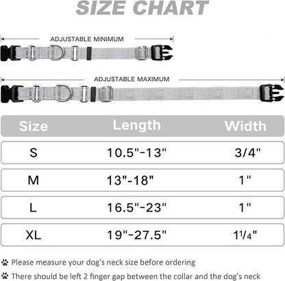 Martingale Dog Collar, Adjustable Nylon Reflective Collar - Image 4