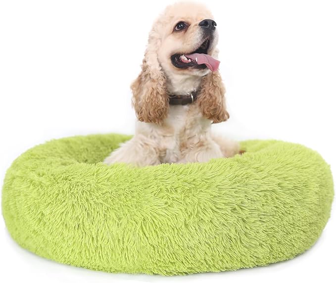 Calming Dog Bed for Medium Dogs Washable Donut 30 inches Anti-Slip Pet Bed by nononfish