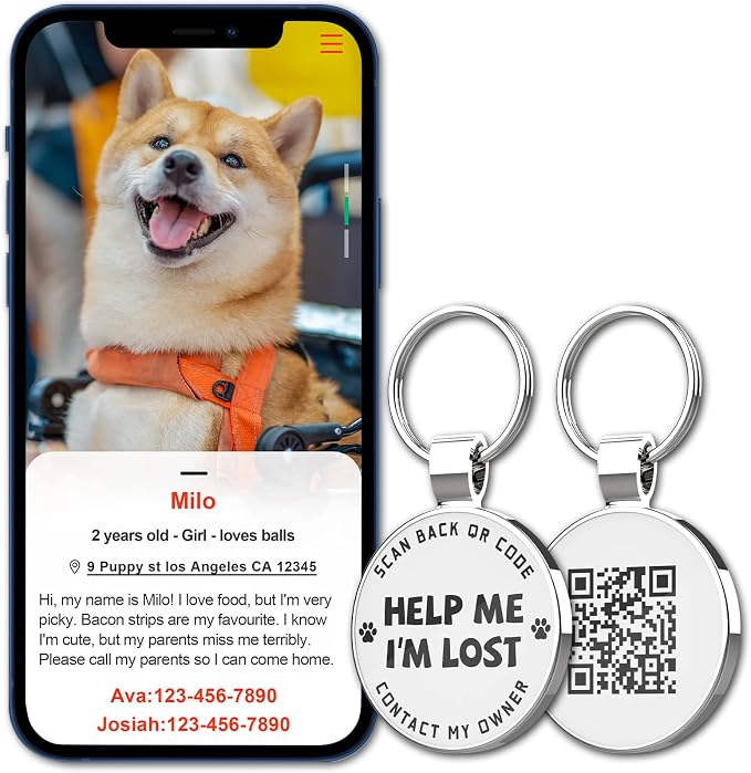 MYLUCKYTAG QR Code Pet ID | Personalized Dog & Cat Collar Tag | Online Profile - Image 4