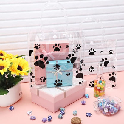 Teling 20 Packs Dog Paw Clear PVC Gift Bags - Image 4