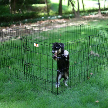 PEEKABOO Dog Pen Pet Playpen Dog Fence Indoor Foldable Metal Wire Exercise - Image 2