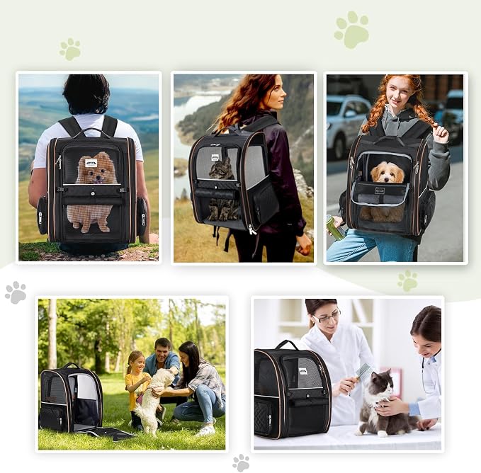 Lekebobor Large Cat Backpack Carrier Expandable Pet Carrier Backpack - Image 7