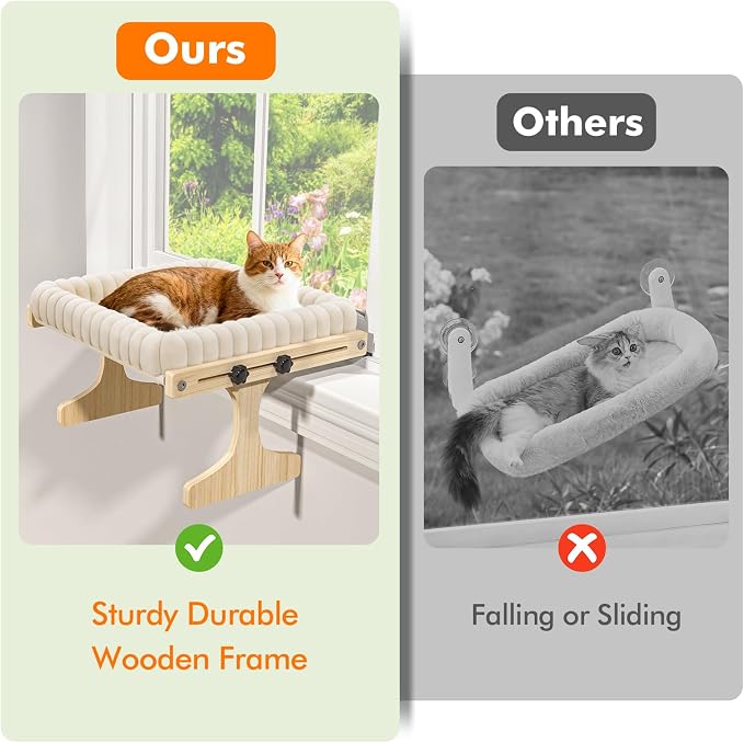 Cat Perch for Window XiaZ Cats Hammock Indoor Cat Bed for Window Adjustable - Image 9