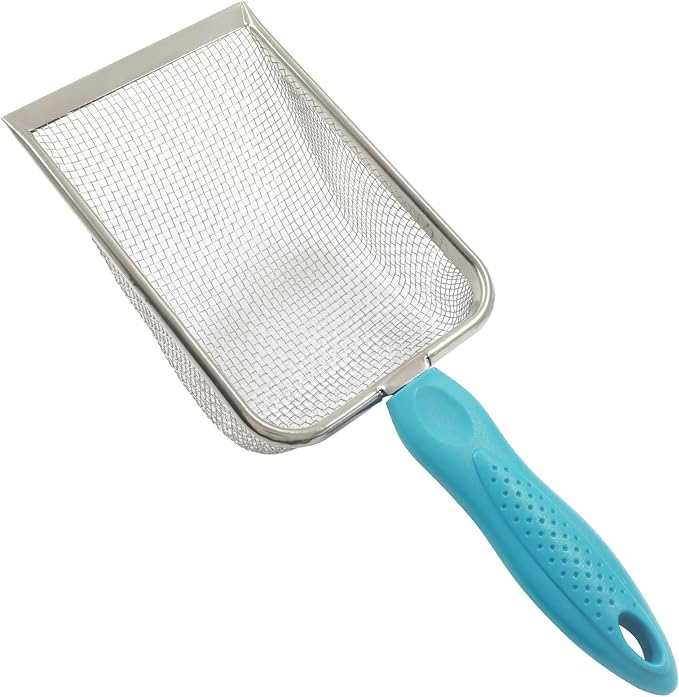Murtenze Stainless Steel Cat Litter Scoop, Non-Stick Coated Metal Fine Sand - Image 2