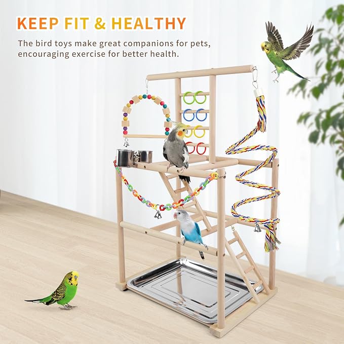 Bird Playground, Parrots Playstand - Image 4