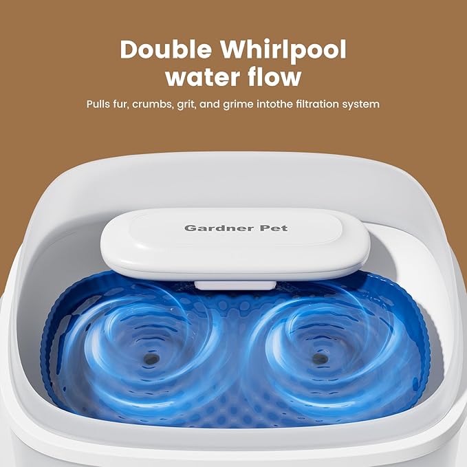 Gardner Pet 1 Gallon Pet Water Fountain, Vortex Dog Water Dispenser, Ultra - Image 3