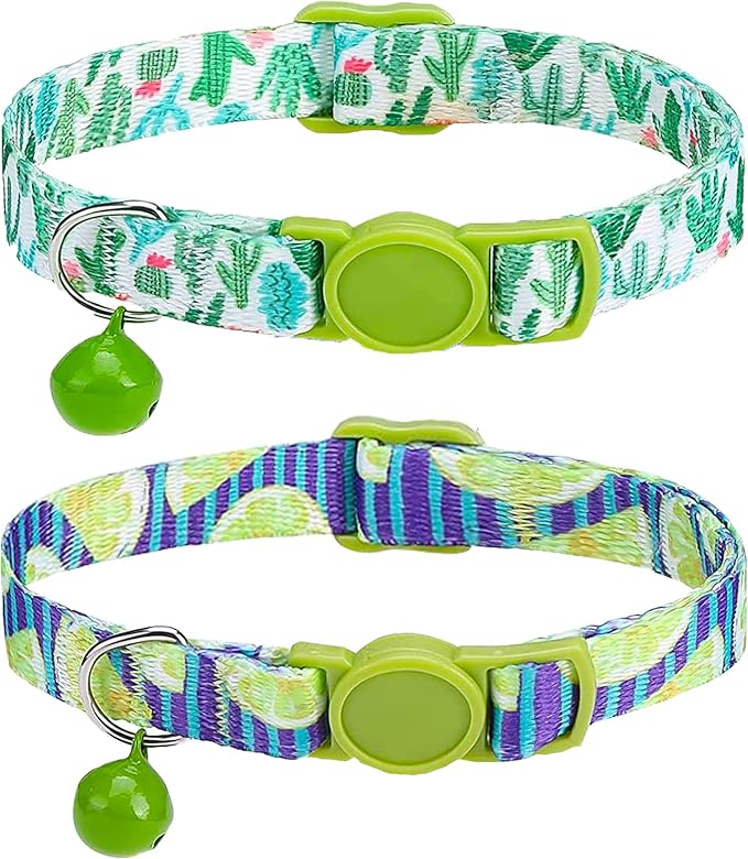 SOLMOONY Cute Cat Collar for Girl Boy, Colorful Breakaway Cat Collars by SOLMOONY