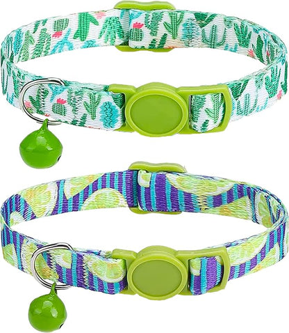 SOLMOONY Cute Cat Collar for Girl Boy, Colorful Breakaway Cat Collars by SOLMOONY