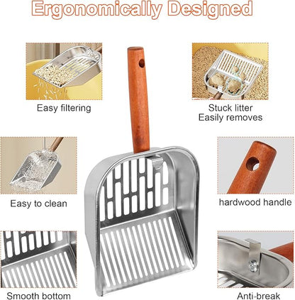 Stainless Steel Cat Litter Scoop - Image 3