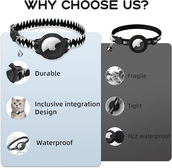 AirTag Cat Collars, Stretchy Collar - Image 5