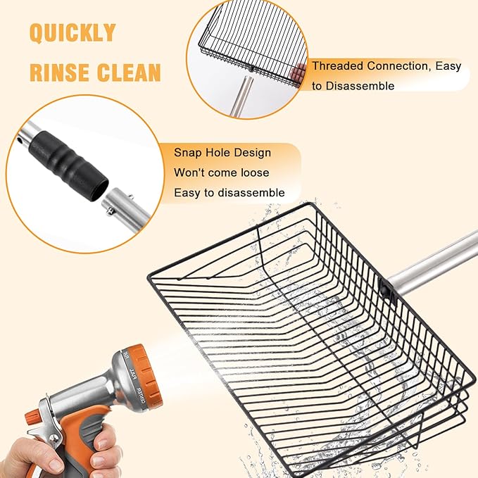 Chicken Poop Scooper 67 inch Adjustable Coop Scooper - Image 8