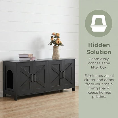 Homhedy Cat Litter Box Enclosure - Image 2