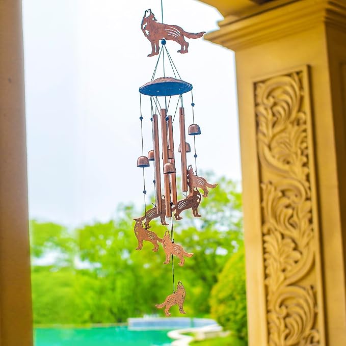 Wolf Wind Chimes for Outside, Wolf Gifts for Women/Men/Sympathy Gift/Memorial - Image 7