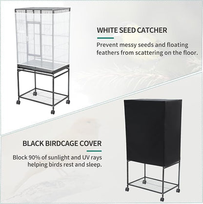 YINTATECH 53 inches Bird Cage Seed Catcher & Birdcage Cover, Bird Cages - Image 3