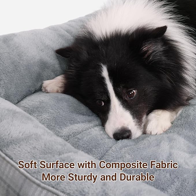 MIHIKK Rectangle Dog Beds for Extra Large Dogs & Cats, Orthopedic Sleeping Pet - Image 3