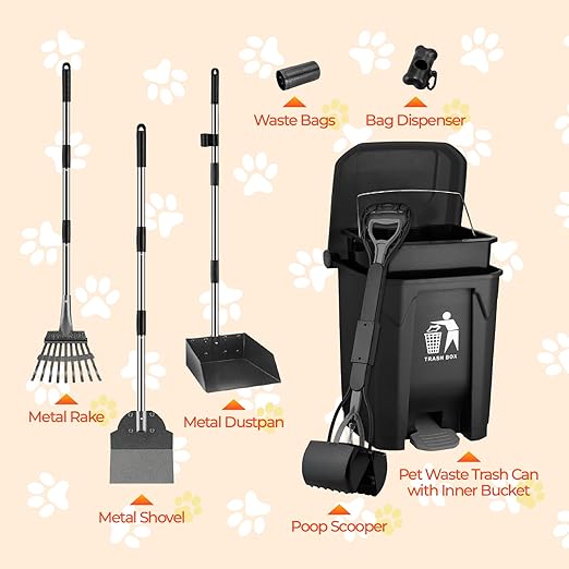 30L Dog Poop Trash Can Outside - Image 4